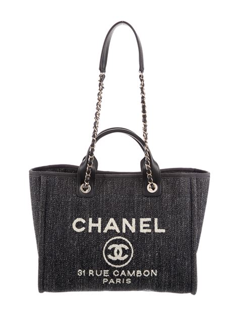 inspired chanel deauville tote|Chanel deauville tote for sale.